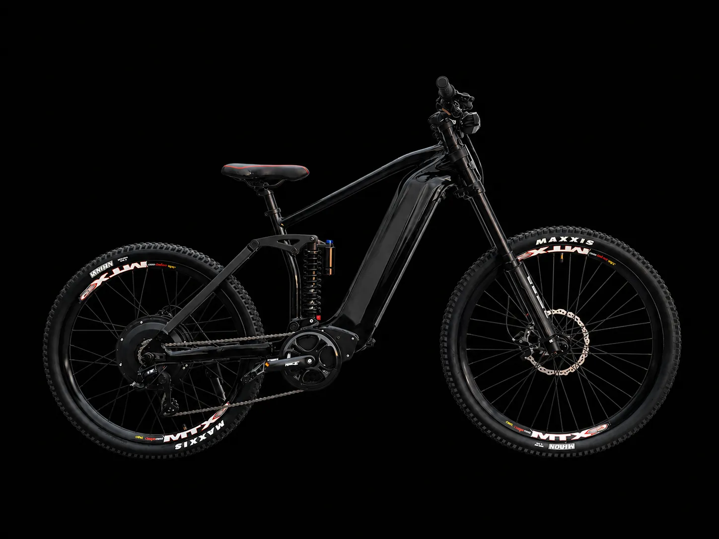 STASIS Enduro de profil avec annotations techniques